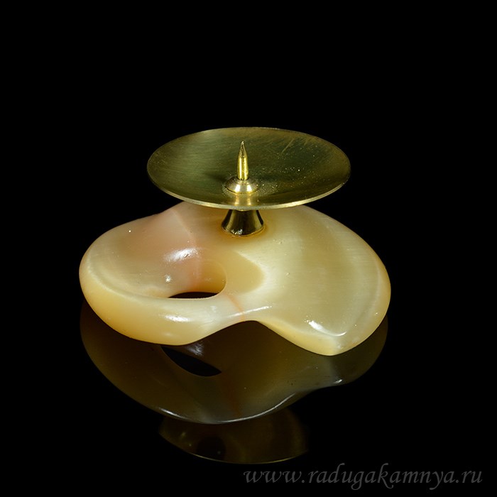 Подсвечник из селенита Улитка 55*55*40мм
