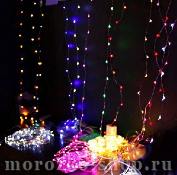 Гирлянда Капельки, 100 фиолетовых минидиодов (LED), 10 м