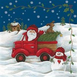 Шторка Truckin With Santa
