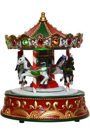 Светодинамическая миниатюра Карусель с лошадками
