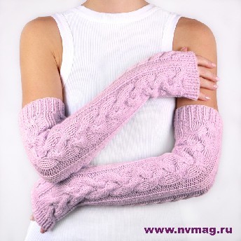 Митенки с косами