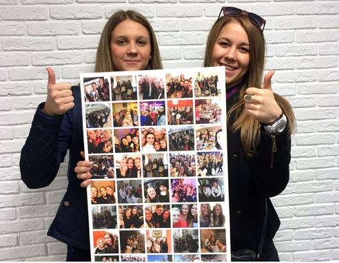 Фотоколлаж на холсте подружке
