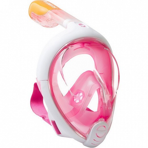 Маска для снорклинга Tribord Easybreath, S-M, розовый