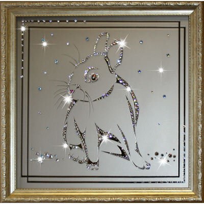 Картина с кристаллами Swarovski Кролик