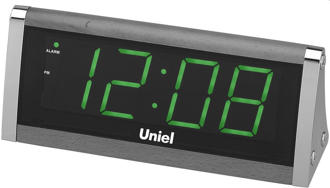 Модель: Uniel UTL-12RBr Настольные часы Механизм: Кварцевый Материал: Пласт