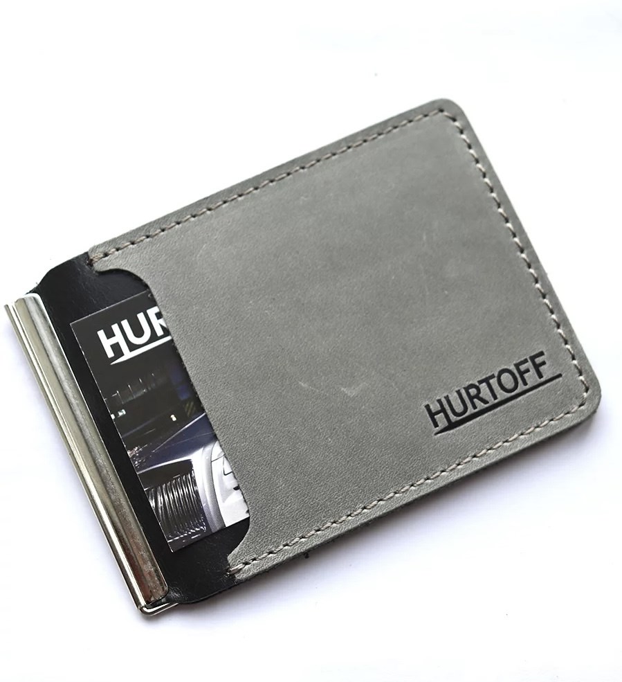 Зажим для денег HURTOFF серый НАЙТ
