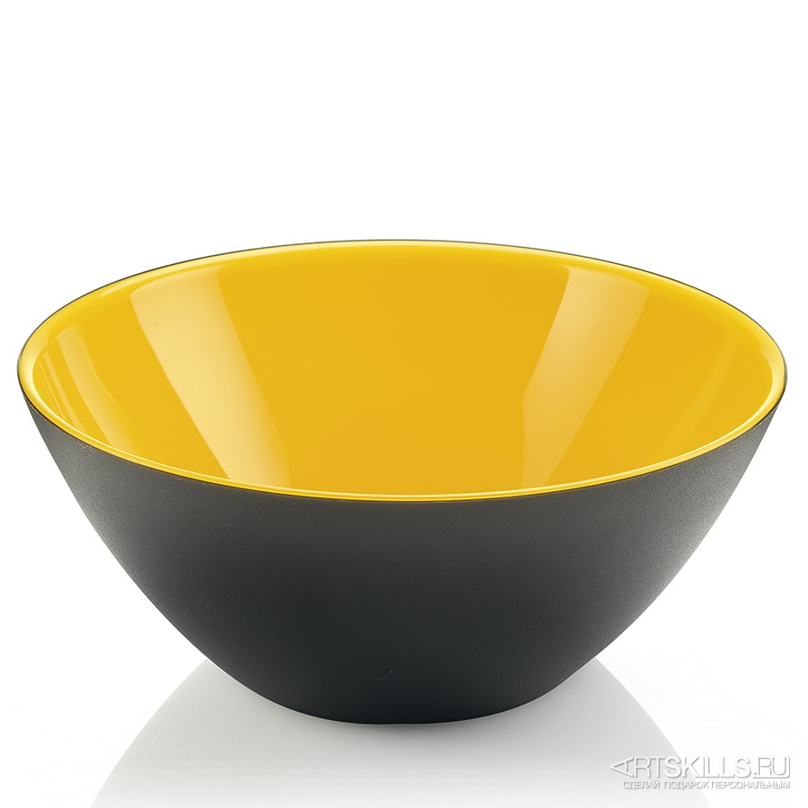 Салатница My fusion black желтого цвета