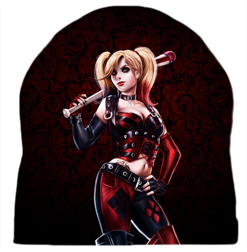 Шапка с 3D печатью Harley Quinn с битой