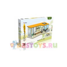Одноэтажный кукольный домик с мебелью
