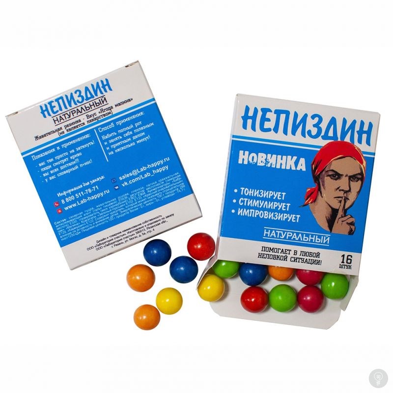 Жевательная резинка Неп*здин натуральный