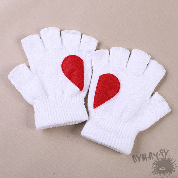 Белые полуперчатки Love is...