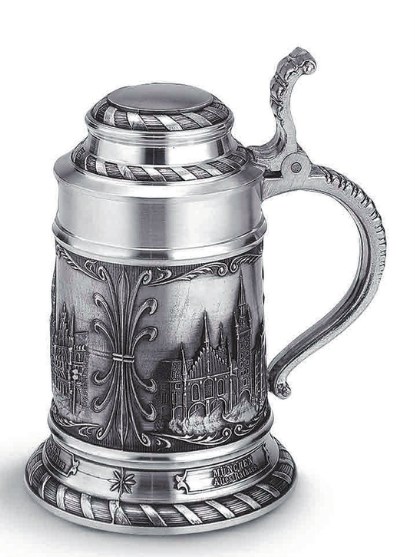 Коллекционная пивная кружка из олова Munchen