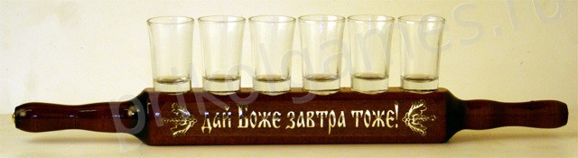 Подставка для стопок в комплекте с шестью рюмками