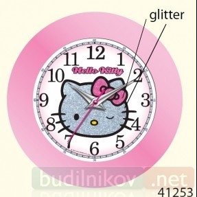 Детские настенные часы Hello Kitty (цвет розовый)