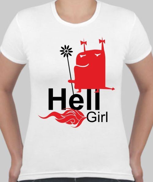Женская футболка Hell girl
