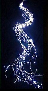 Электрогирлянда Конский хвост, 350 холодных белых mini-LED ламп