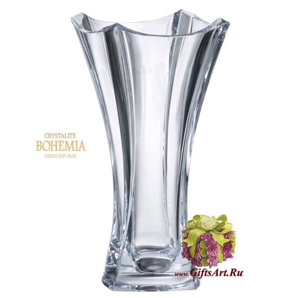 Ваза для цветов Богемское стекло Crystalite Bohemia