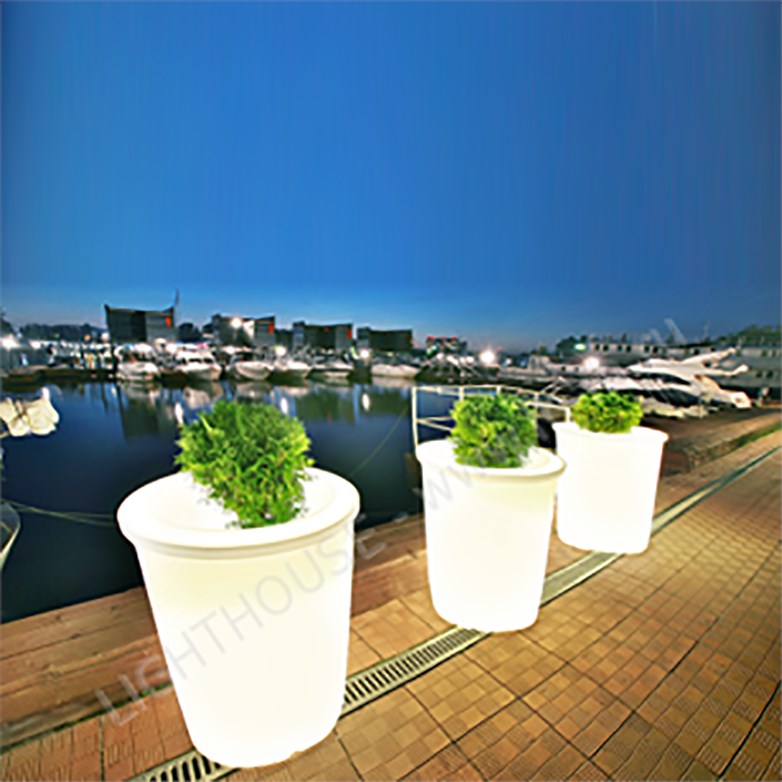 Светящееся LED кашпо-ваза Рим 220V White