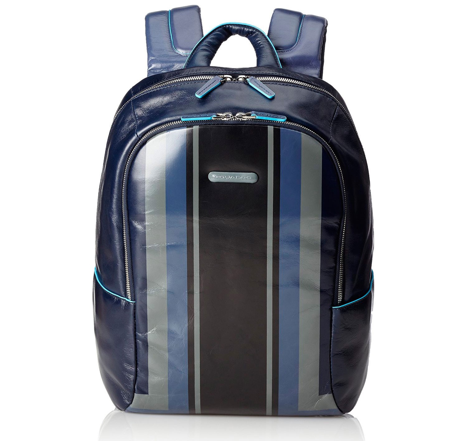 Синий кожаный рюкзак Piquadro Blue Square