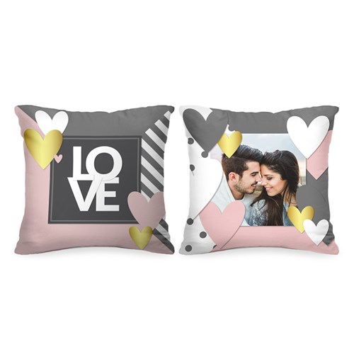 Комплект подушек с вашим фото Love