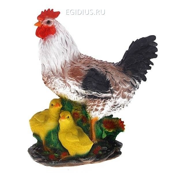 Фигура для сада Курица с цыплятами