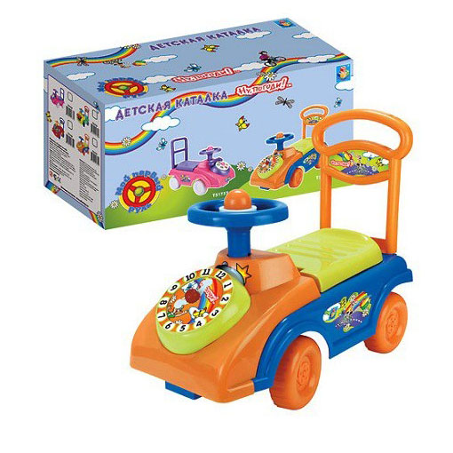 Детская каталка «Ну, погоди!» с часами, 1 TOY