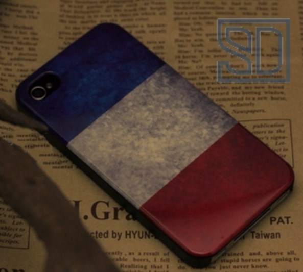 Чехол iPhone 4 4S Флаг Франции