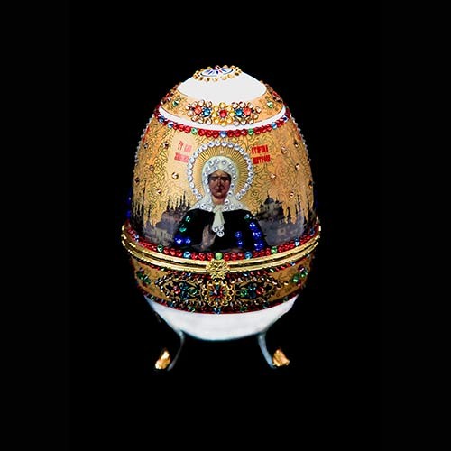 Православное яйцо с кристаллами Сваровски
