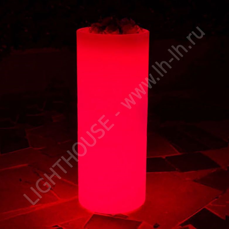 Светящаяся LED кашпо-ваза Round direct