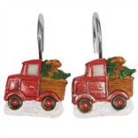Набор из 12 крючков для шторки Truckin With Santa