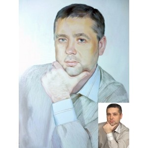 Мужской портрет маслом по фотографии