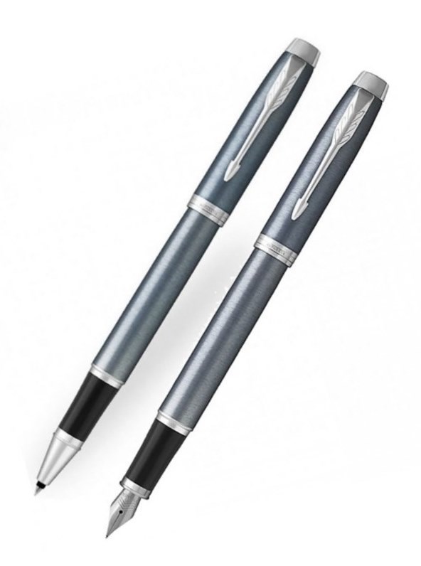 Перьевая и ручка роллер Parker IM Metal Light Blue Grey CT