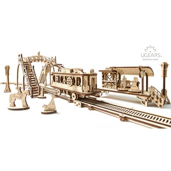 Конструктор 3D-пазл Ugears Трамвайная линия