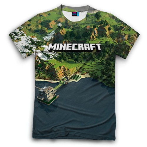 Мужская футболка 3D с полной запечаткой Minecraft