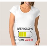 Футболка для беременных Baby loading батарейка