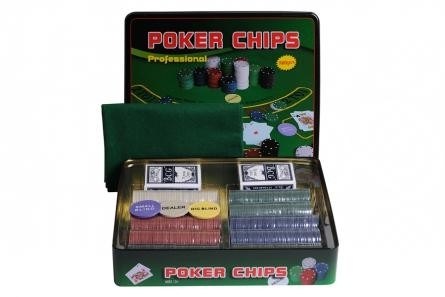 Набор для покера Holdem Light на 300 фишек с номиналом