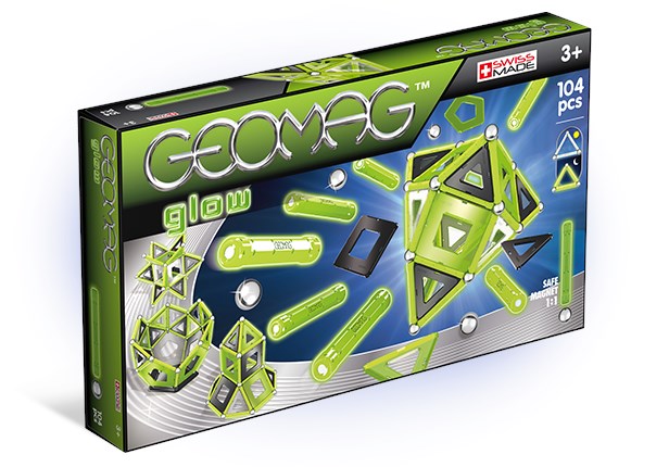 Магнитный конструктор GEOMAG Glow 104 детали
