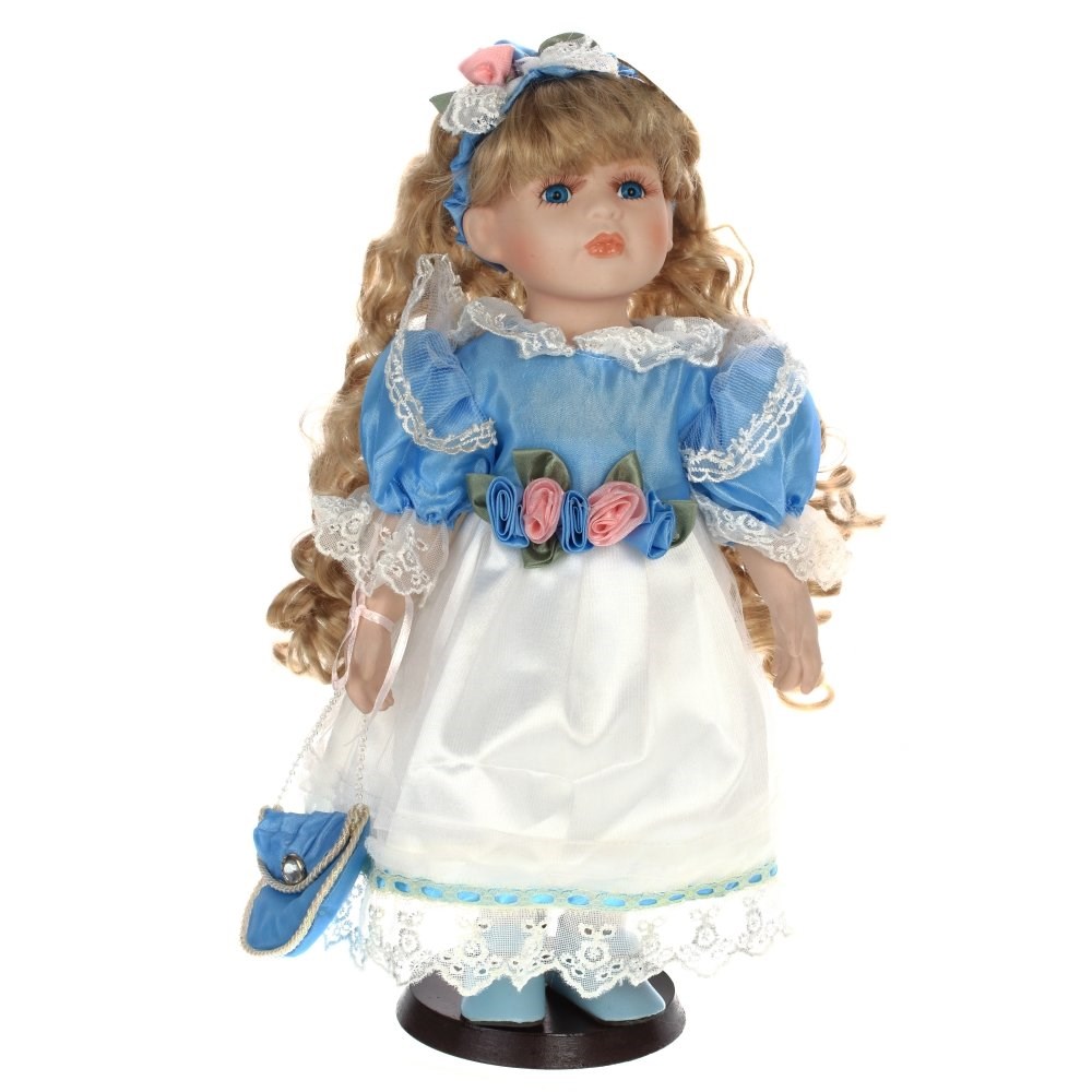 Кукла в голубом платье, 35 см, Remeco Collection