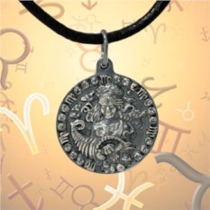 Серебряная подвеска знак зодиака Дева с гравировкой