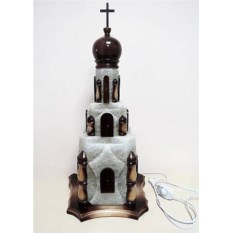 Солевая лампа Церковь, свечение зеленое