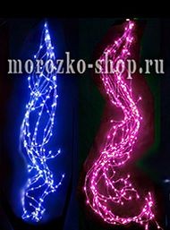 Электрогирлянда Конский хвост, 125 синих mini-LED ламп