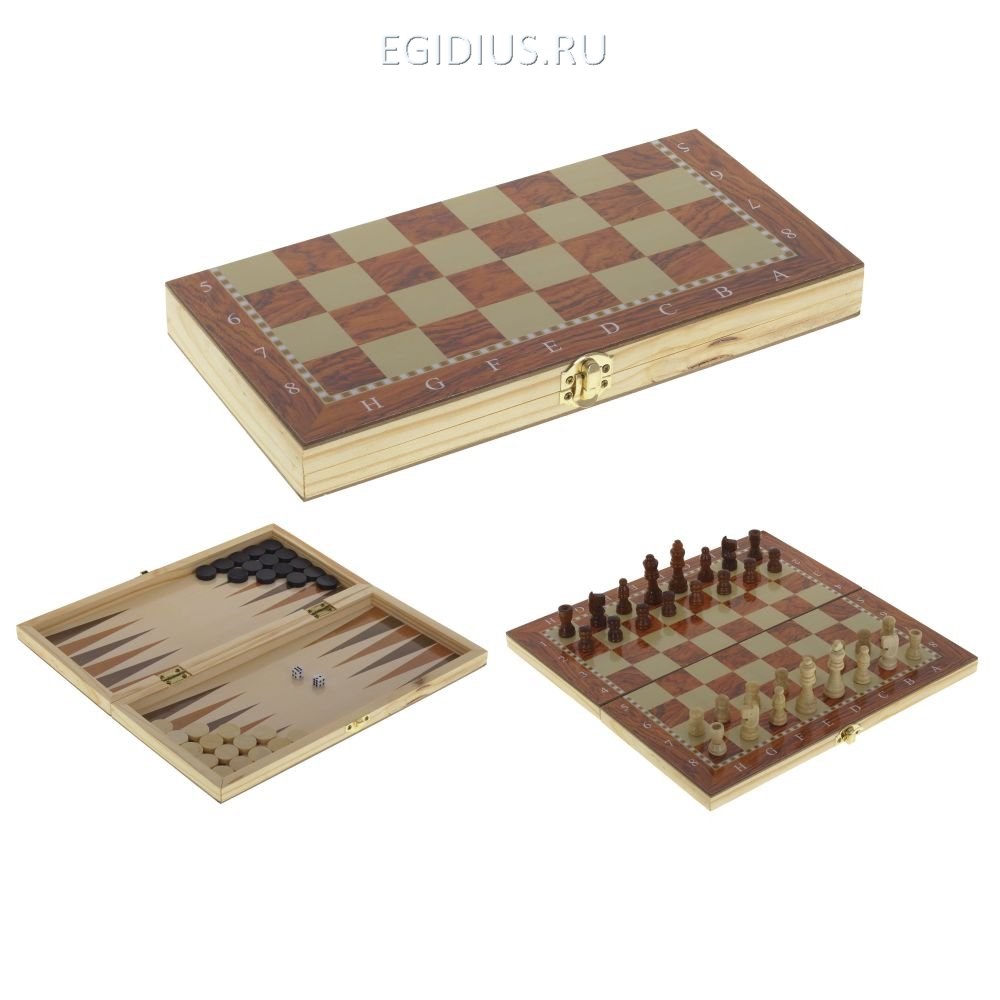Игра 3 в 1 (шахматы, шашки, нарды)