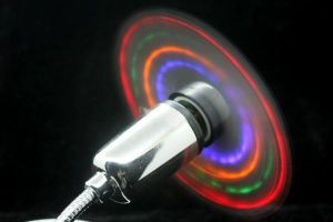 USB вентилятор с разноцветной подсветкой