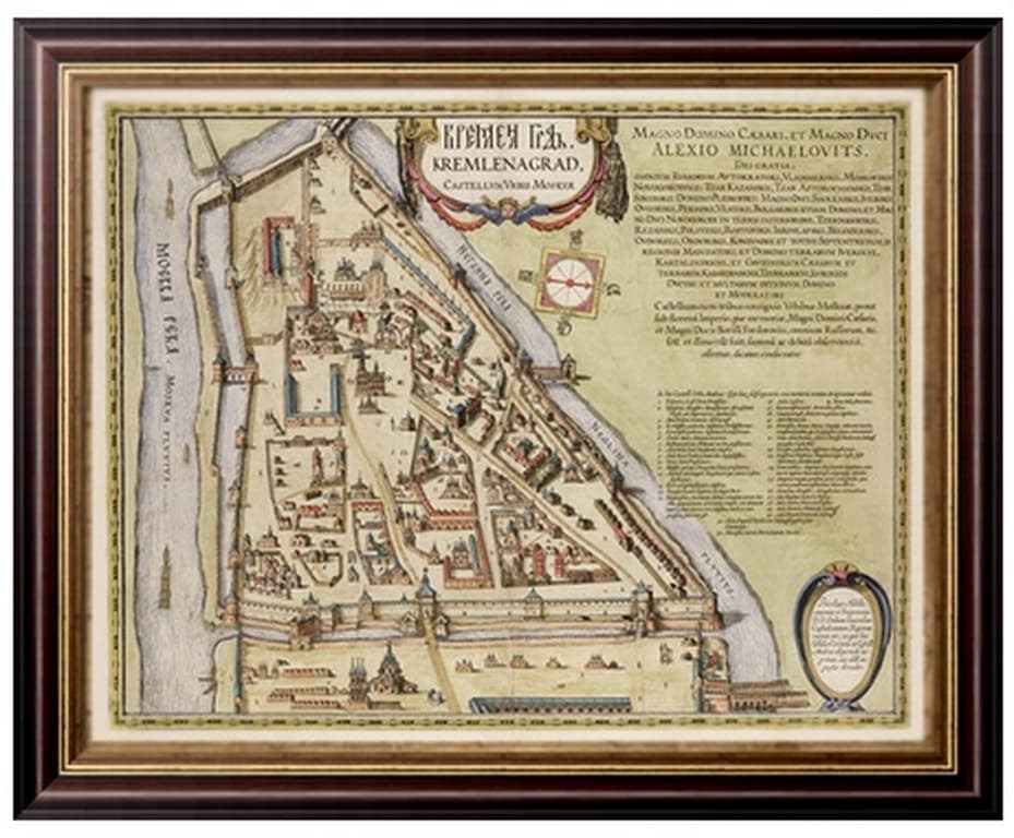 Картина Старинная карта Москвы