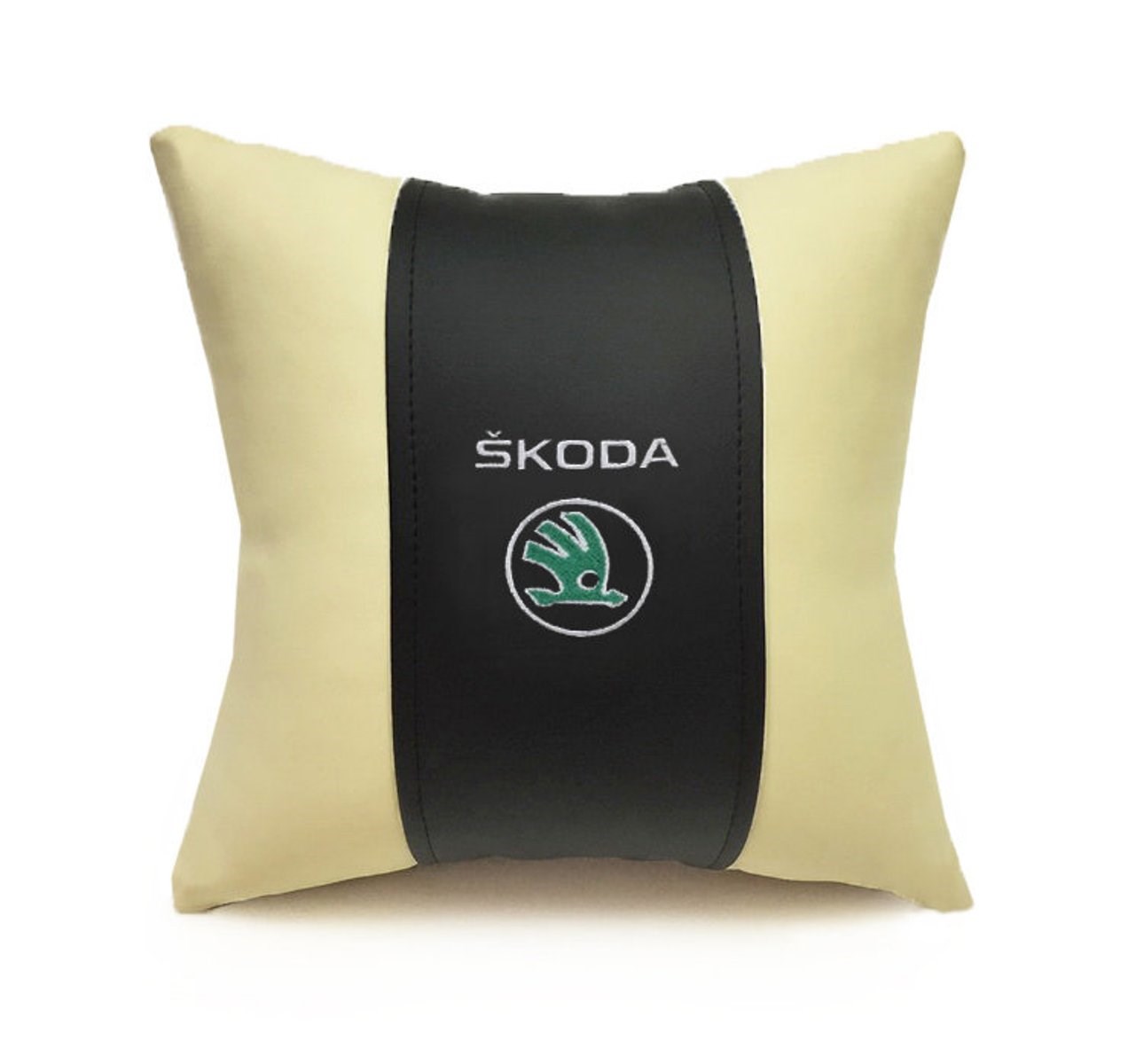 Декоративная подушка из экокожи Skoda