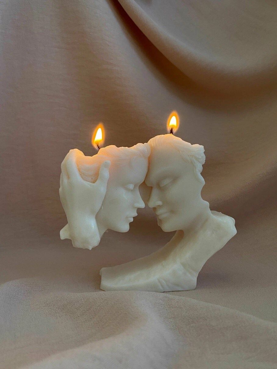 Свеча из оливкового воска «Я с тобой», 11х3х9,5 см