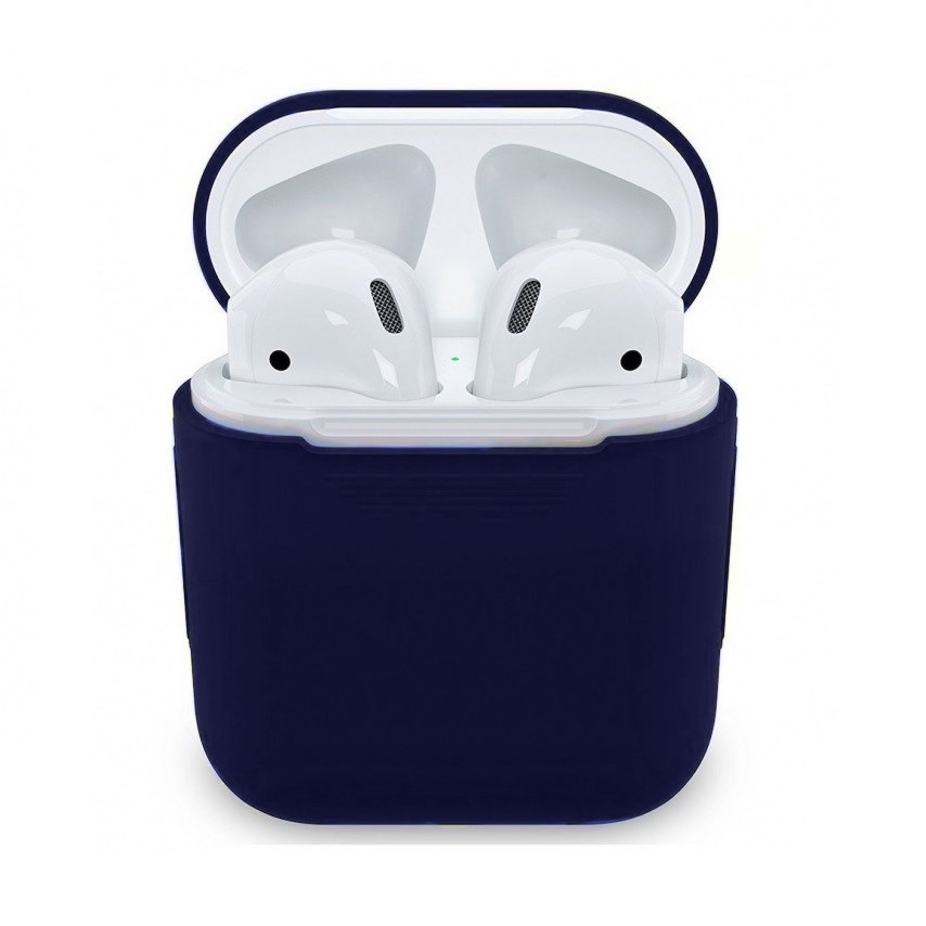 Силиконовый чехол Silicon Case для AirPods (Темно-синий)