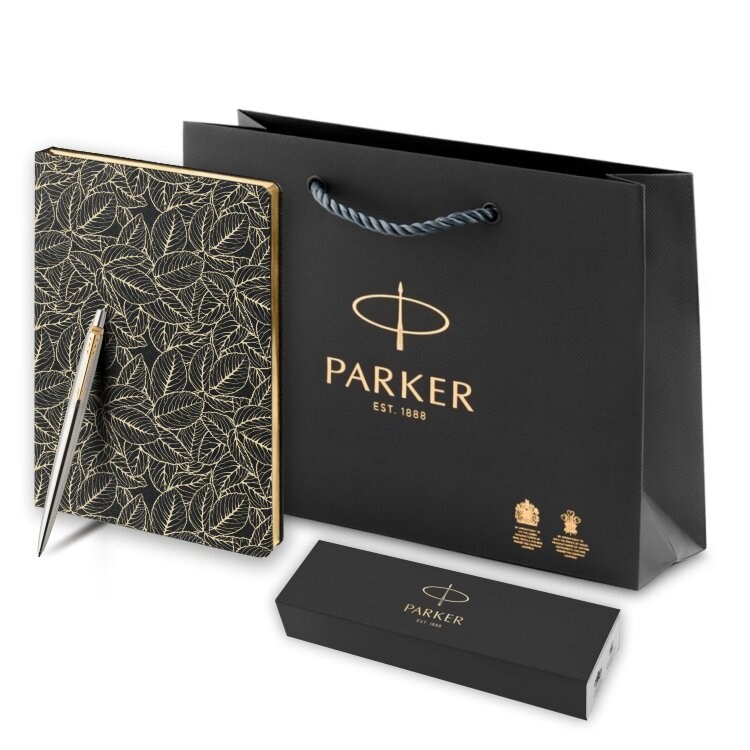 Подарочный набор Parker: шариковая ручка Parker Jotter Essential, St Steel GT и ежедневник P1951110_5303182
