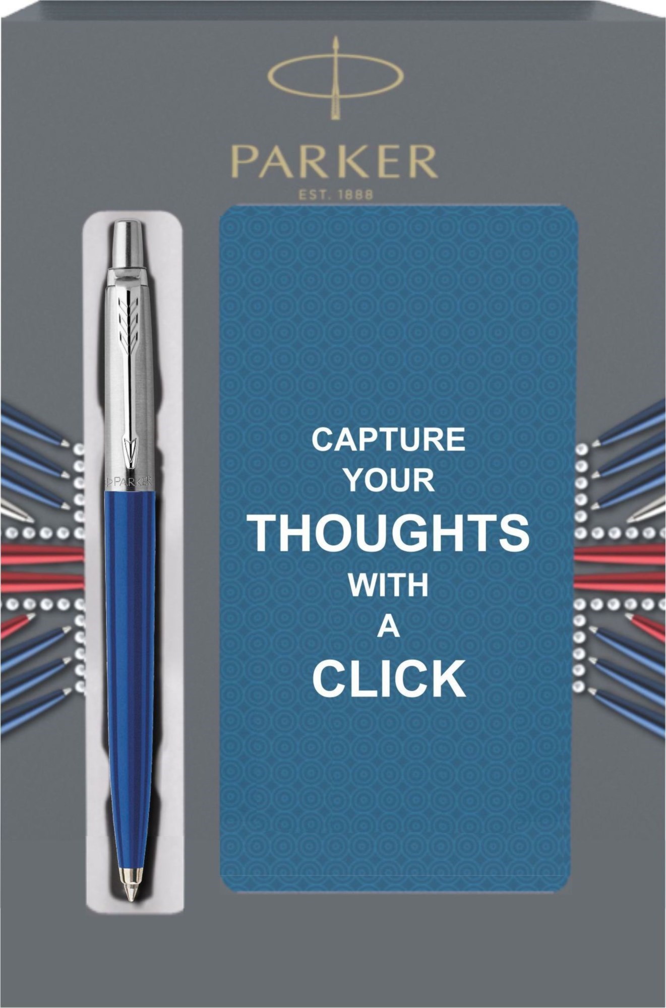 Блокнот и шариковая ручка Parker Jotter Blue CT