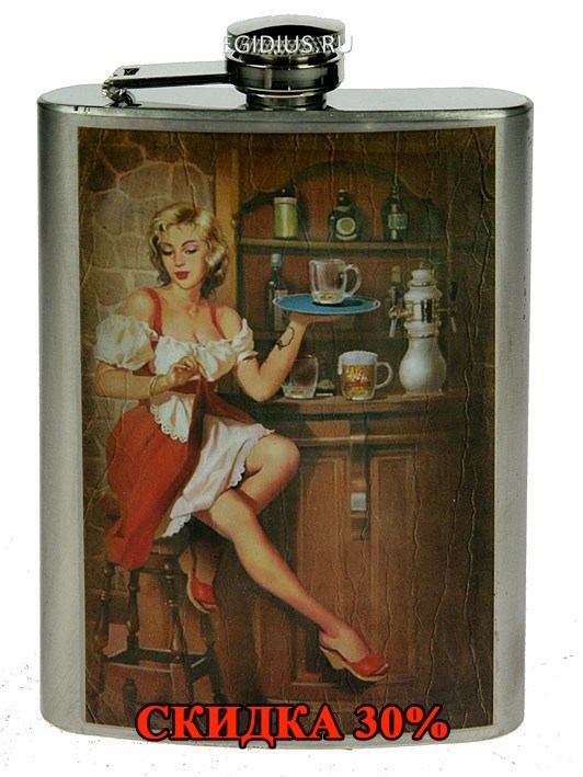Фляжка подарочная Пин-ап 8oz 114-307